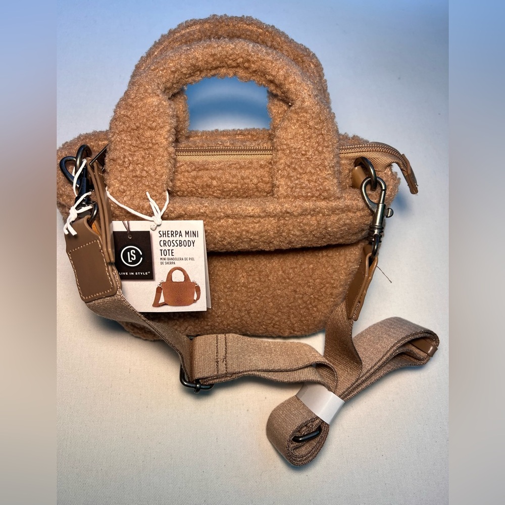 Sherpa Mini Crossbody Tote | NWT